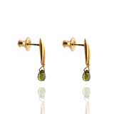 18ct Gold Plated Meadow Drop Earrings Tourmaline