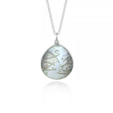 Meadow Enamelled Pale Grey Pendant