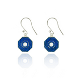 Guilloché Earrings Ink Blue