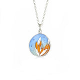 Haru Sky Blue & Honey Yellow Enamelled Pendant