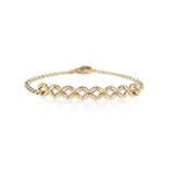 Triple Diamond Hydrangea Gold Bracelet
