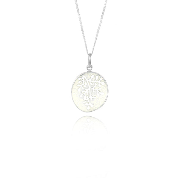 Enamelled Sterling Silver Rue Small Pendants