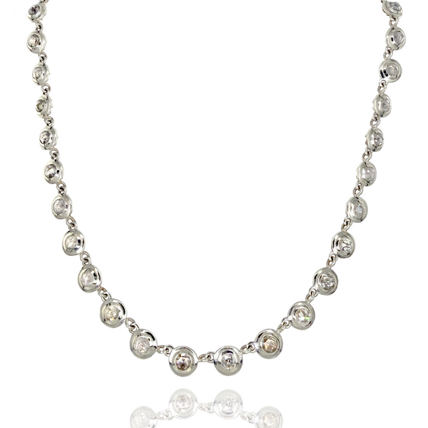 Rose Cut Diamond Eclipse Necklace