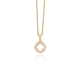 Diamond & Gold Hydrangea Infinity Pendant