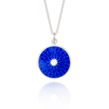 Ink Blue Dahlia Pendant