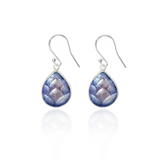 One-off Pine Cone Purple Enamelled Earrings