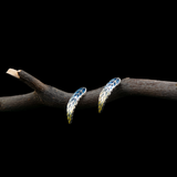 Wheatsheaf Limited Edition Enamel Curve Earrings Kingfisher - Yellow/Green
