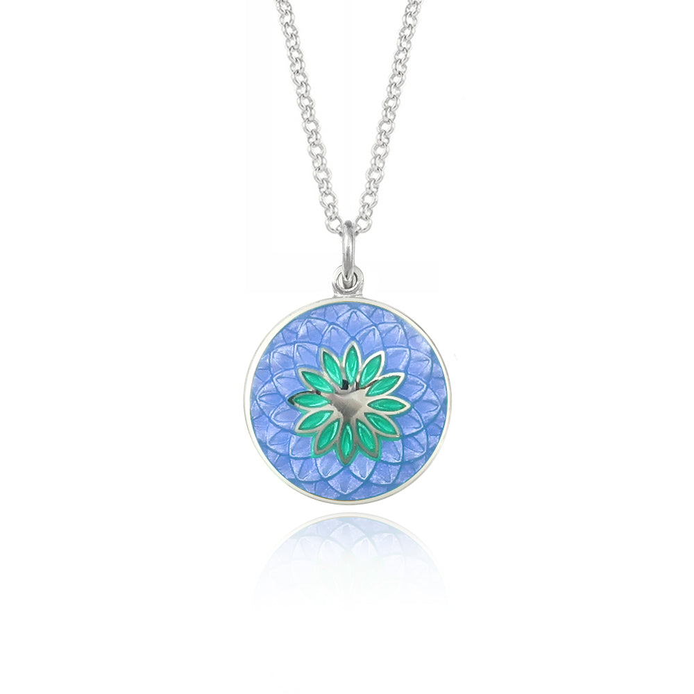 Enamelled Dahlia Necklaces With Two Colours