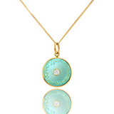 18ct Gold Plated Diamond Diatom Pendant in Mint