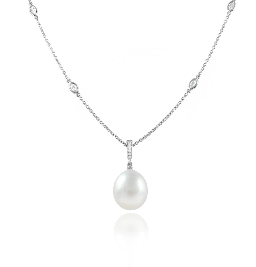 Diamond & Pearl Necklace