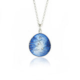Meadow Enamelled Pale Blue Pendant