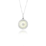 Small White Diamond Diatom Eternity Pendant