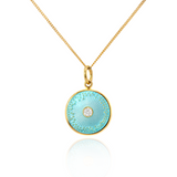 18ct Gold Plated Diamond Diatom Pendant in Mint