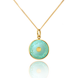 18ct Gold Plated Diatom Pendant in Mint
