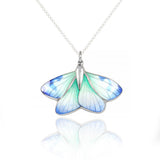Rarity Blue & Mint Moth Necklace