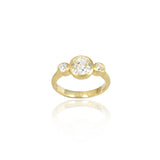 Diamond Trilogy Old Cut 18ct Yellow Ring