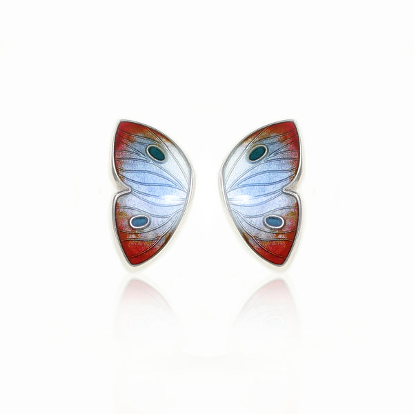 Enamelled Butterfly Earrings