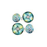 Sea Green Fish & Rue Enamel Cufflinks One-off