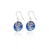 Enamel Graduated Ink & Grey Rue Earrings