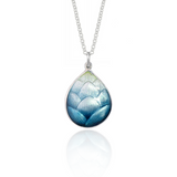 One-off Pine Cone Kingfisher Blue Enamelled Pendant