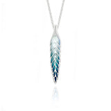 Wheatsheaf Teal Enamel Pendant