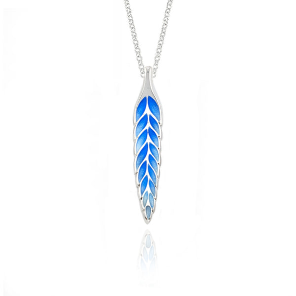 Wheatsheaf Bright Blue Enamel Pendant