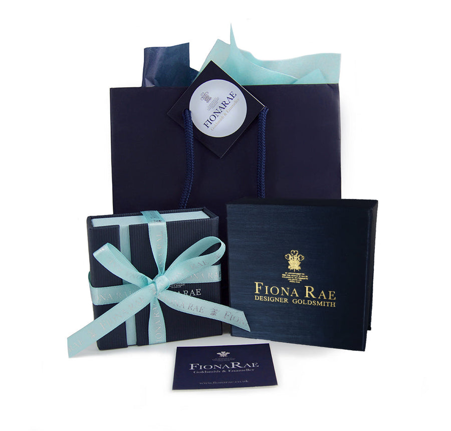 Forget Me Not Enamel Red Pendant