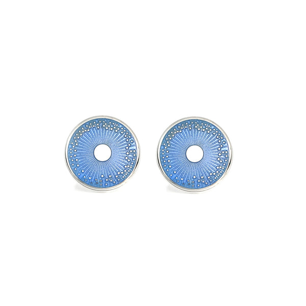 Enamelled Blue Diatom Cufflinks