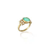 Paraiba & Diamond 18ct Yellow Gold Ring