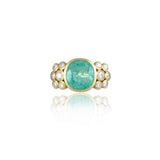 Paraiba & Diamond 18ct Yellow Gold Ring