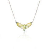 Rarity Moth Necklace Olive Green
