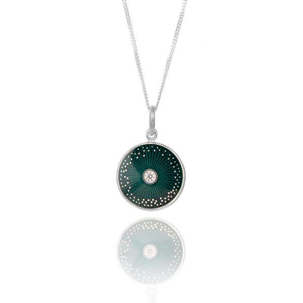 Racing Green Diamond Diatom Pendant