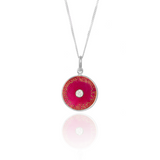 Raspberry Diamond Diatom Pendant