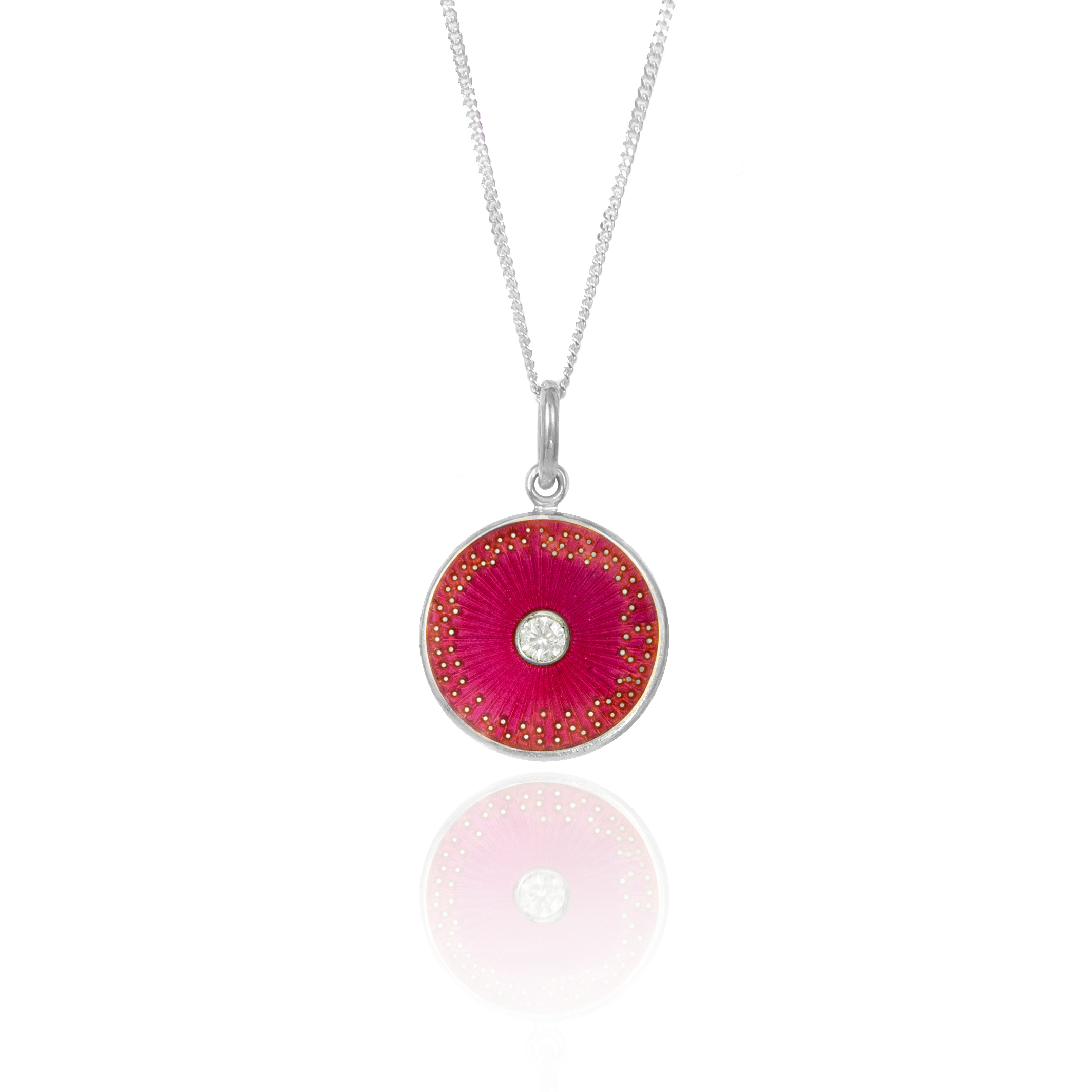 Diamond Diatom Enamel Pendants