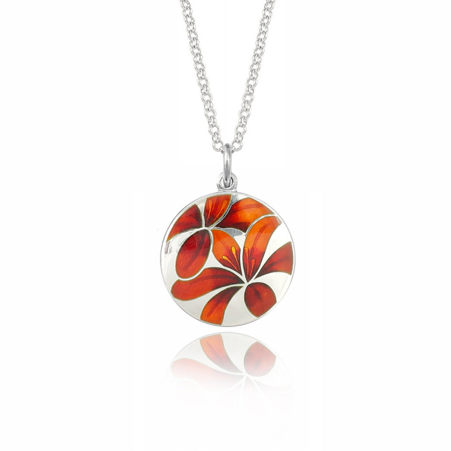 Red Agapanthus Necklace