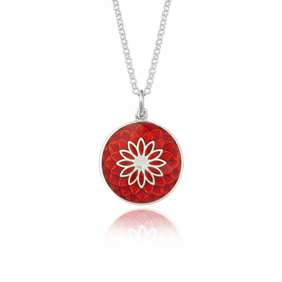 Red Dahlia Necklace