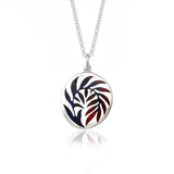 Enamel Red Fern Pendant