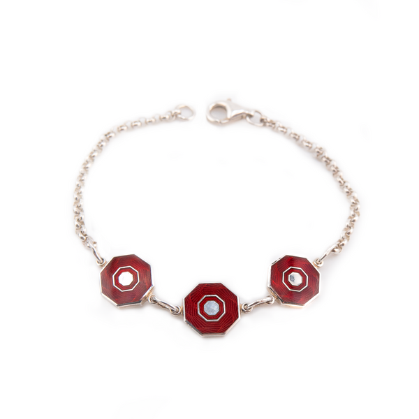 Guilloche Red Bracelet