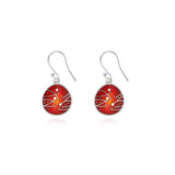 Meadow Enamelled Red & Orange Earrings