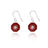 Guilloché Diamond Earrings Red