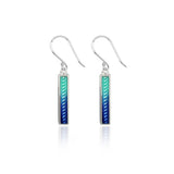 Enamelled Tweed Stitch Earrings