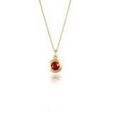 Ruby Gold Bloom Pendant