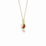 Ruby Gold Bloom Pendant