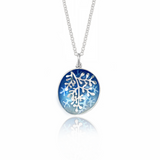 Small Ink Blue Rue Leaf Shadow Necklace Limited Edition