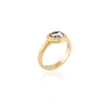 Rose Cut Galaxy Diamond Gold Ring
