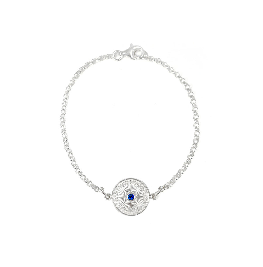 Sapphire Silver Diatom Bracelet