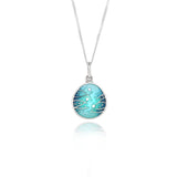 Meadow Enamelled Mint & Kingfisher Small Pendant