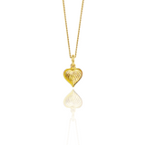 Gold Hosta Heart Mini Pendant