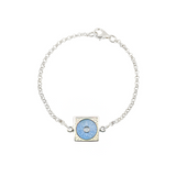 Enamel Eclipse Bracelet White & Blue