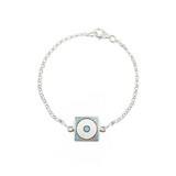 Enamel Eclipse Bracelet Grey & White